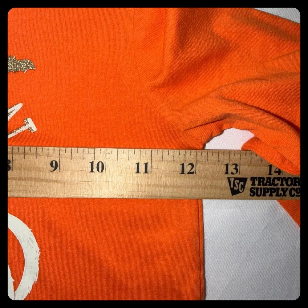 Carter's Halloween Long Sleeve Peplum Top Toddler Girl 4T Orange Trick or Treat